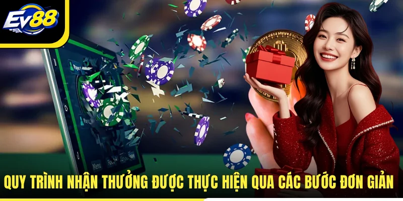 Quy trình nhận thưởng được thực hiện qua các bước đơn giản